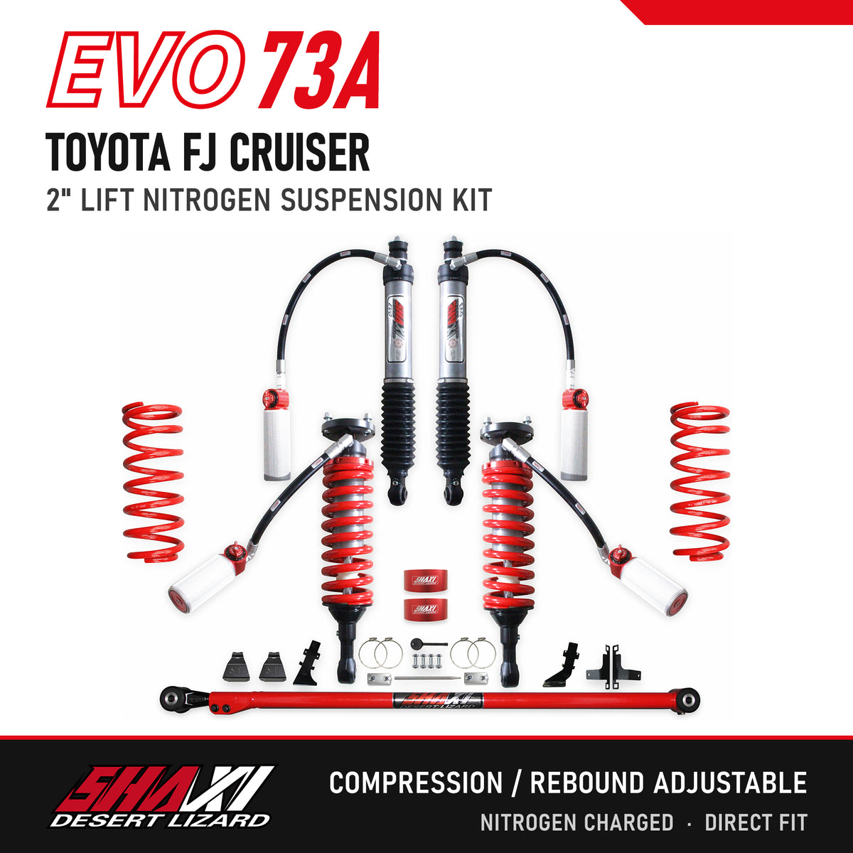 SHAXI EVO73A nitrogen suspension kit for Toyota FJ Cruiser – main image