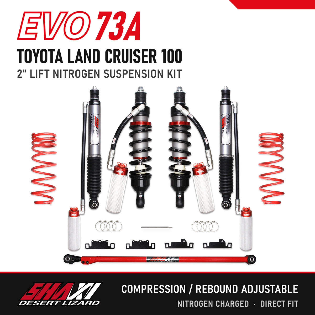 SHAXI EVO73A nitrogen suspension kit for Toyota Land Cruiser 100 – main image