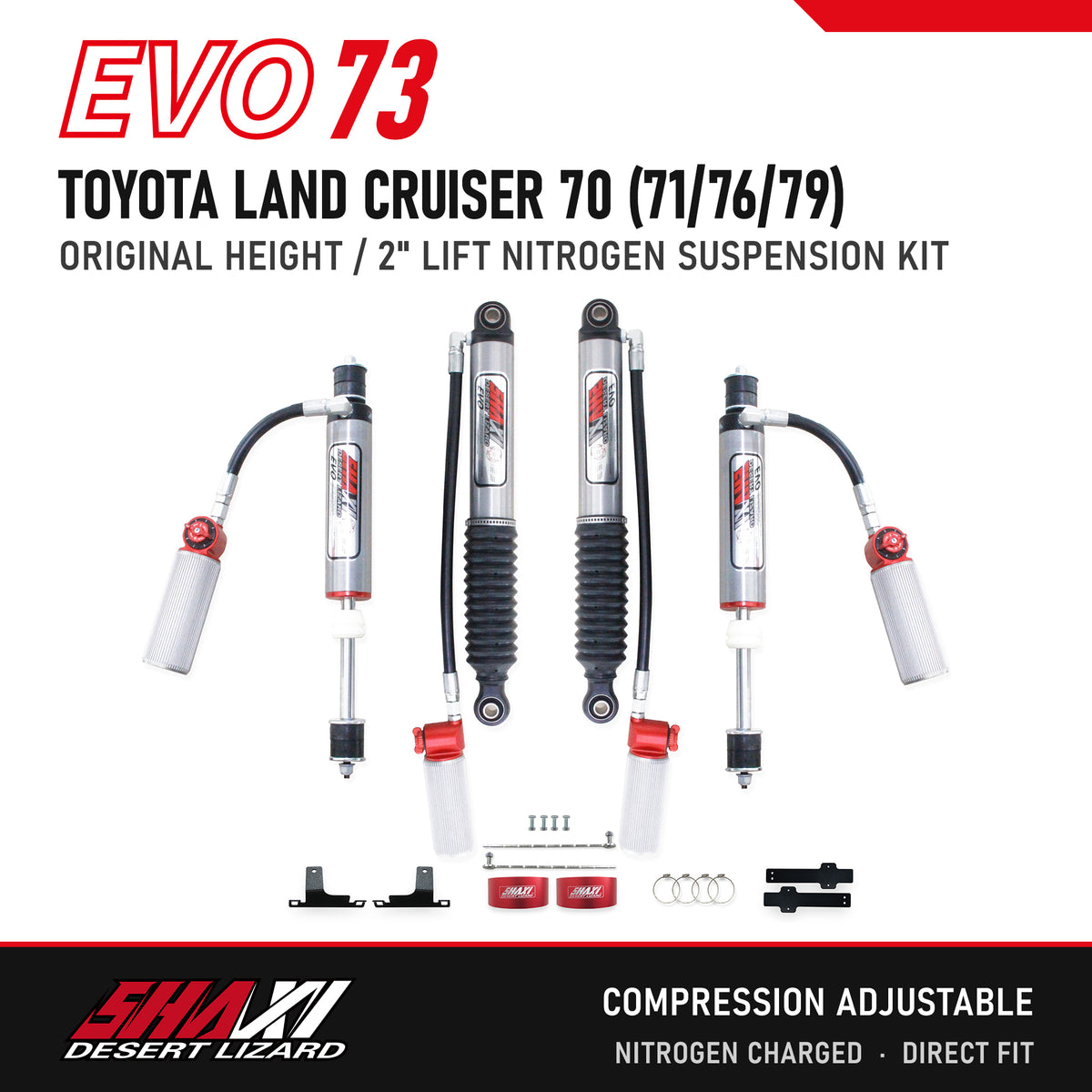 SHAXI EVO73 nitrogen suspension kit for Toyota Land Cruiser 70 (71/76/79) – main image