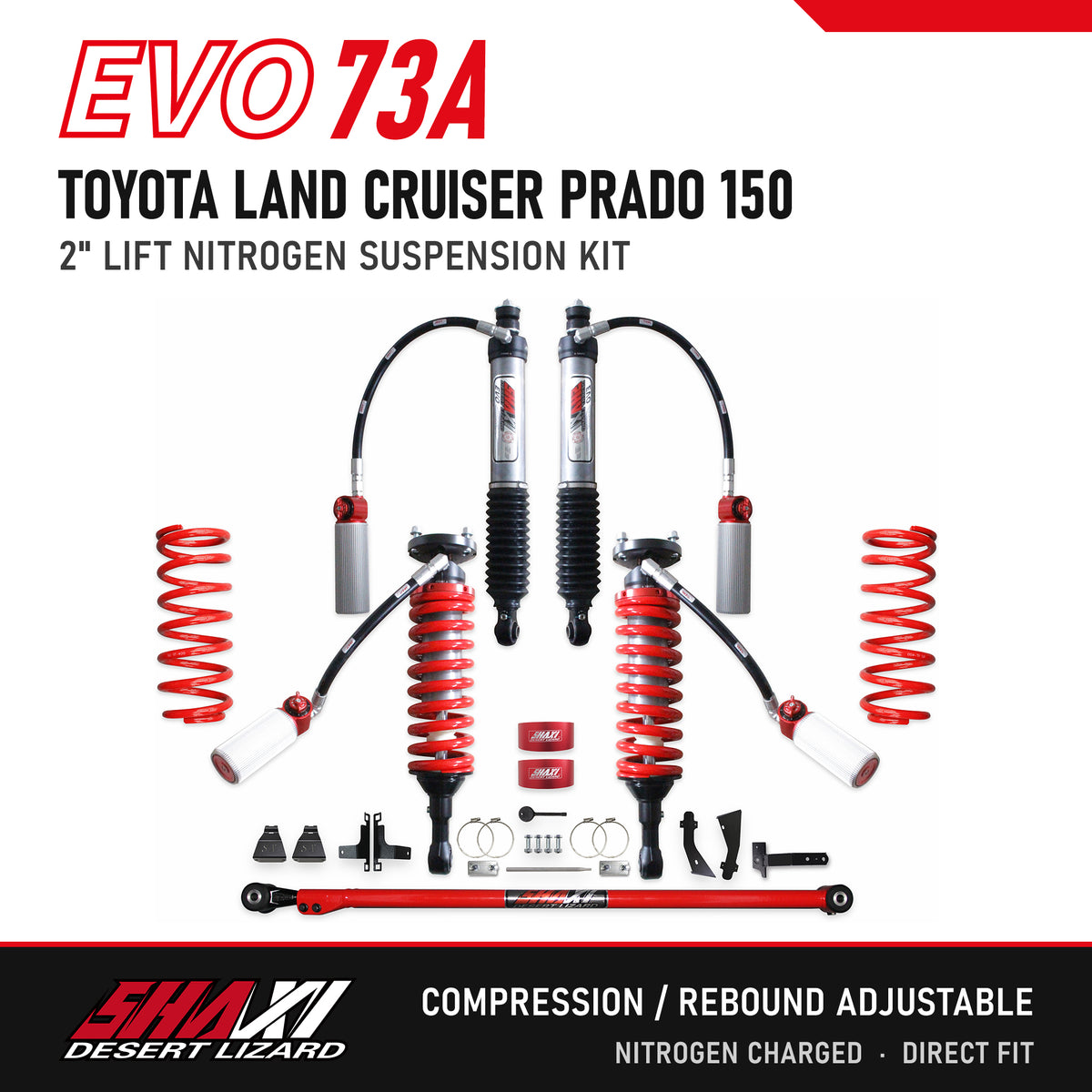 SHAXI EVO73A nitrogen suspension kit for Toyota Land Cruiser Prado 150 – main image