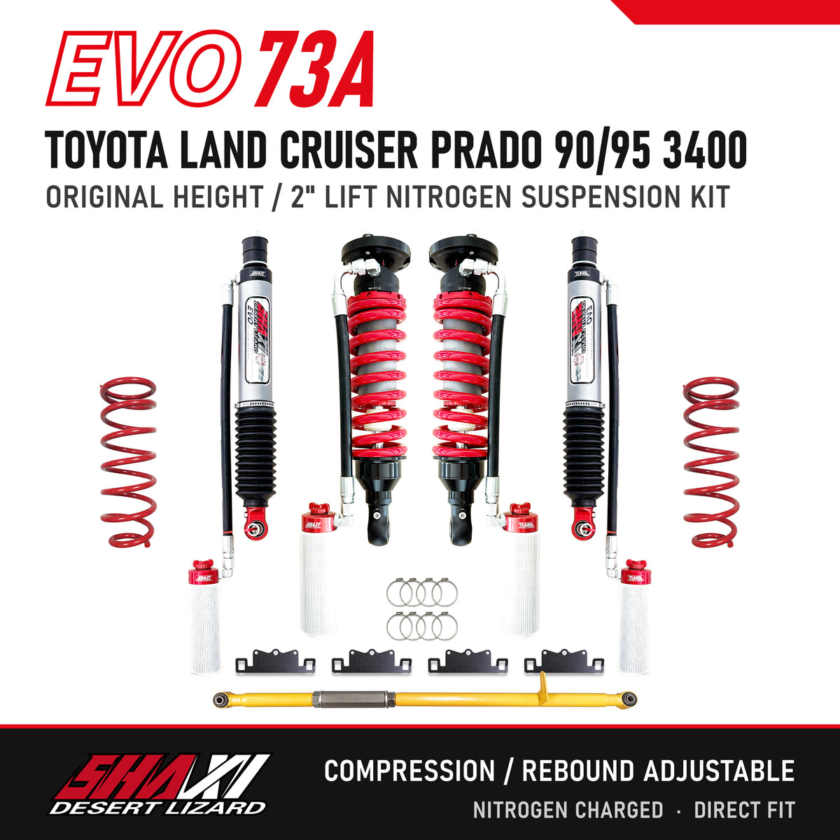 SHAXI EVO73A nitrogen suspension kit for Toyota Land Cruiser Prado 90/95 3400 – main image