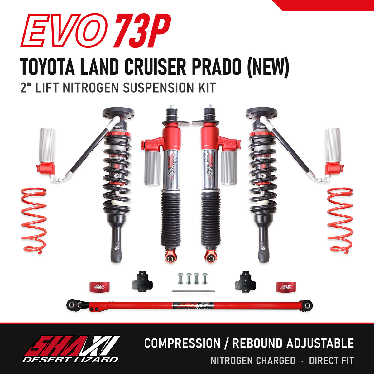 SHAXI EVO73P nitrogen suspension kit for Toyota Land Cruiser Prado (New) – main image