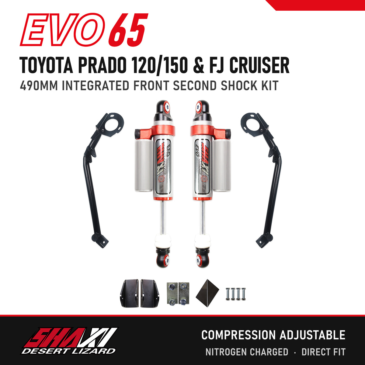 SHAXI EVO65 front second shocks for Toyota Prado 120/150 & FJ Cruiser – main image
